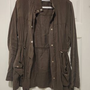 Zara Utility Jacket in Deep Brown